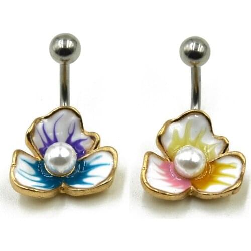 Hot girl 1Pcs Colorful Bling Navel Belly Button Rings Body piercing jewelry