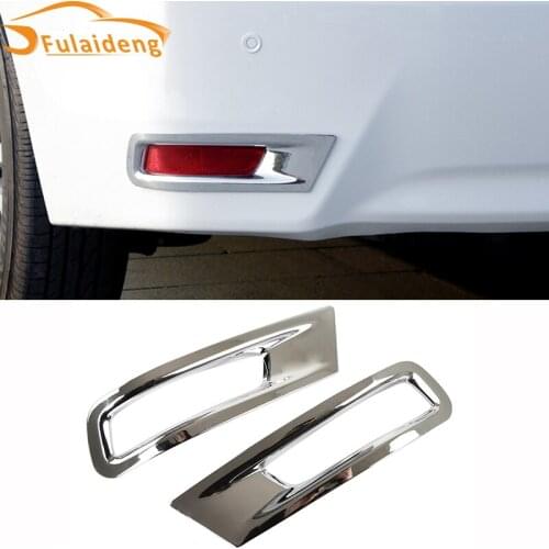2pcs For Toyota Corolla 2014-2018 ABS Chrome Rear Fog Light Lamp Cover decorative frame Trim Car Styling Accessories