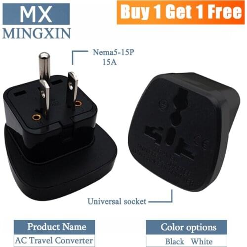 2PCS-Universal Japan United States Canada Philippines Thailand Power Connector AU EU UK swiss Italy to US Travel Adapter Plug