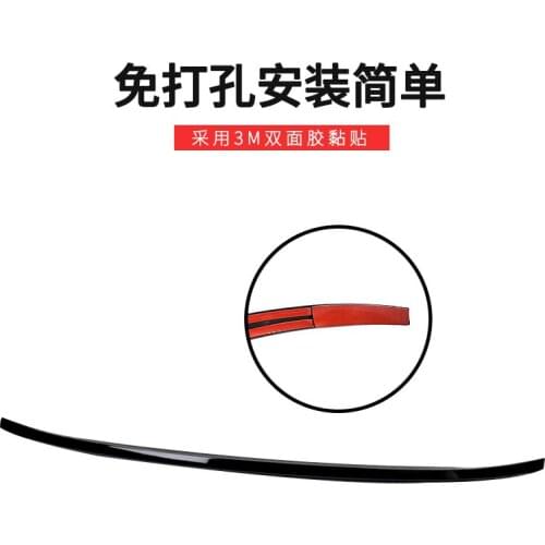 2021 Suitable For Audi 19-20 A6l Modified S6 Tail Non Perforated Carbon Fiber Fixed Wing C8 Samurai Appearance Decoration Access