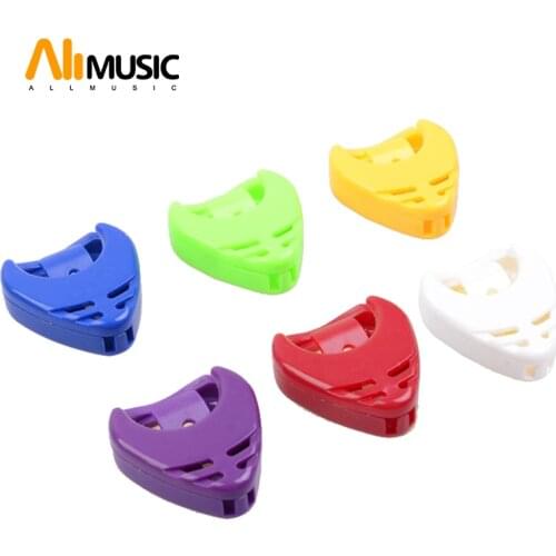 3 pcs Colorful Plastic Guitar Plectrum Heart Shape Pick Holder Guitar pick Case Guitar Accessories
