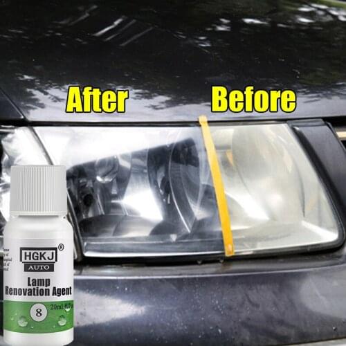 HGKJ 20ML Auto Accessories Cleaning Car Window Cleaner Polishing Repair Headlight Agent Bright White Headlight Repair Lamp