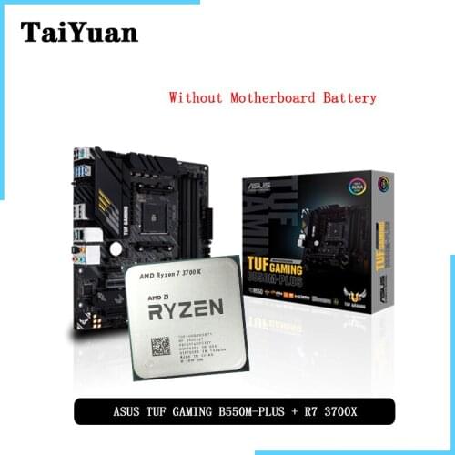 AMD Ryzen 7 3700X R7 3700X CPU + ASUS TUF GAMING B550M PLUS Motherboard Suit Socket AM4 All new but without cooler