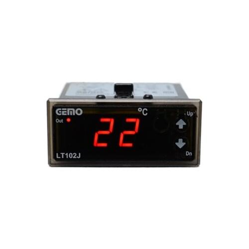 LT102J-230VAC-R Gemo ON/OFF Digital Temperature Controller 35mm x 77mm front size