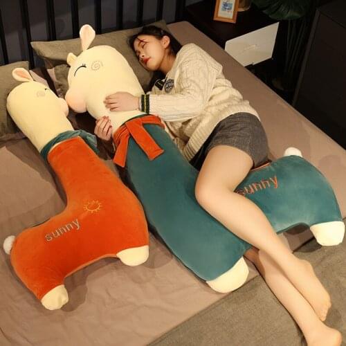 70-130cm Cute Kawaii Cat Alpaca Plush Doll Toy Creative Cartoon Stuffed Soft Doll Cushion Sofa Pillow Gifts Xmas Gift Home Decor