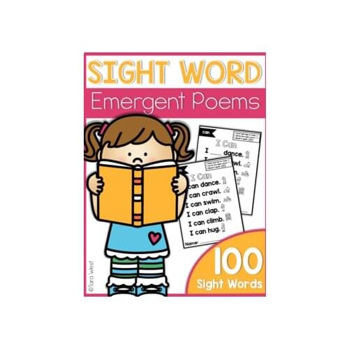 Emergent Sight Word Poems READY WITH GOOGLE SLIDES Distance Learning PDF Electronic File