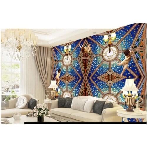 Customized 3d photo wallpaper 3d TV wallpaper murals Little angel retro droplight background wall paper 3d living room wallpaper
