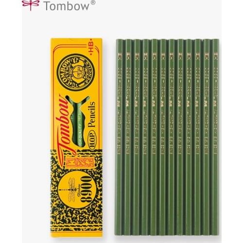 12pcs/box Japan TOMBOW 8900 Pencil Student Writing Painting Sketch Pencil Writing Smooth H/B/2H/2B/HB