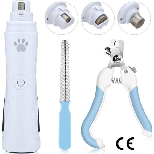 Upgraded 3-Speed Rechargeable Pet Nail Grinder Dog Nail Clippers Safety USB Electric Cat Paws Nail Cutter Grooming Trimmer File