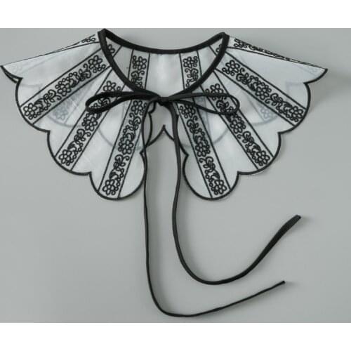 Organza embroidered fake collar children hundred matching skirts, shawl shirts, decorative collars, multi-functional collars