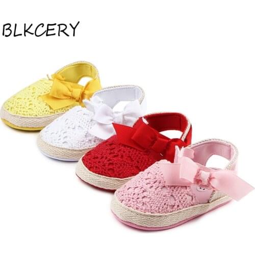 Brand New Fashion Baby Girl Shoes with Bow Infant Soft Sole Non-slip Bottom Footwear Toddler Crib Shoes Newborn First Walkers