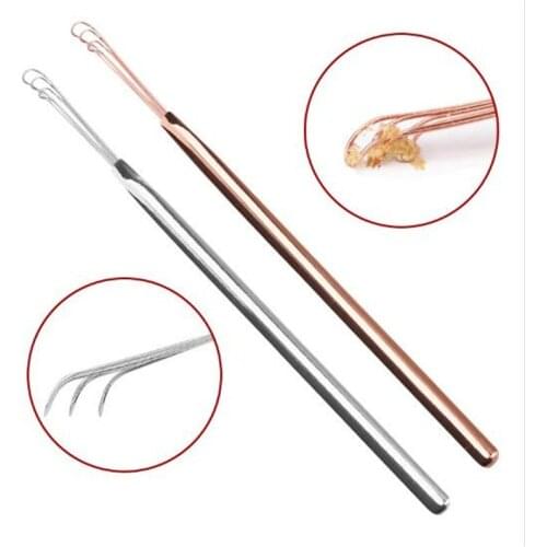 New 200Pcs/lot Stainless Steel Ear Pick Cleaner Portable Dig Ear Curette Tools Digging Earpick Cleaner Ear Spoon Ear Health Care