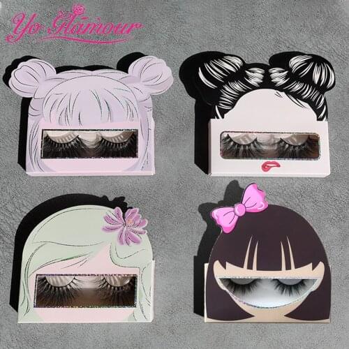 New Arrival Girl ShapedEyelash Boxes For 25mm Mink Eyelashes Wholesale Lash Packaging Bulk Eyelash Cases Box With Custom Logo