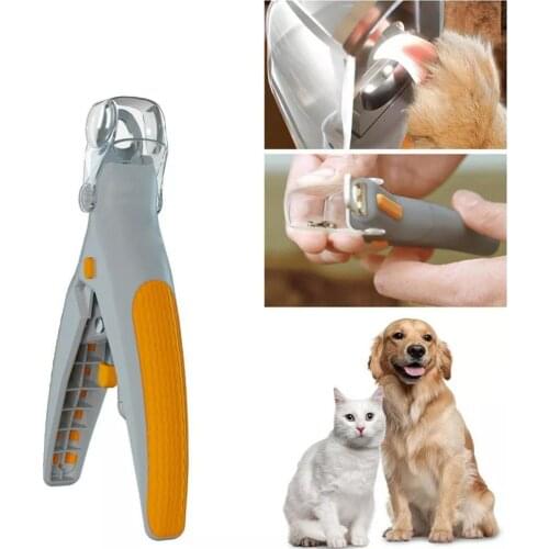 Pet Nail Care Clipper Trimmer Grooming Tool For Pet Cat Dog With LED Light pefect for white and Black nails 4.6