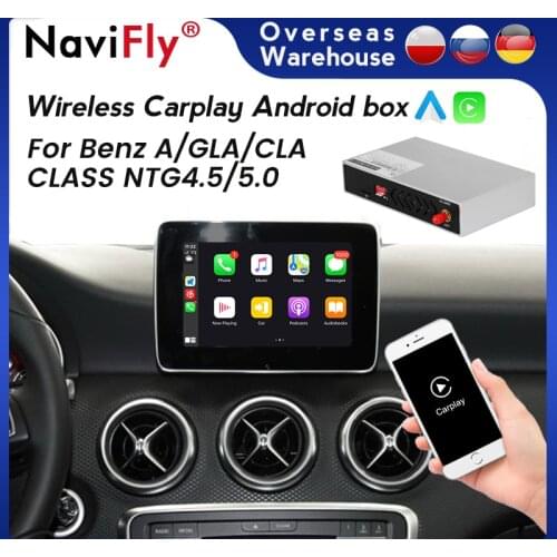 Plug and play Decoder Box Wireless Apple CarPlay Android Auto For Benz A Class W176/GLA-Class X156/CLA-Class C117 NTG 4.5 NTG 5