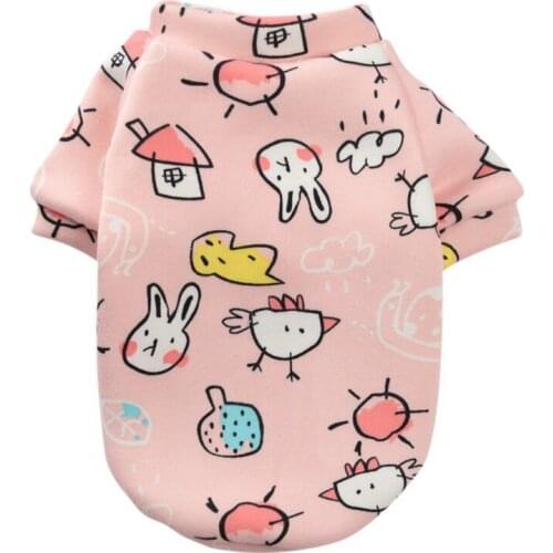 Dogs Leisure Shirt Print Small Dog Hoodies Winter Warm Chihuahua Shih Tzu Sweatshirt Puppy Cat Pullover Pets Jumpsuit