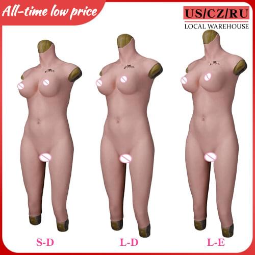 Long Lifetime Full Silicone Tights Rubber Bodysuit Crossdress Male to Female Transsexual Cosply Transgender Silicone Breast Form