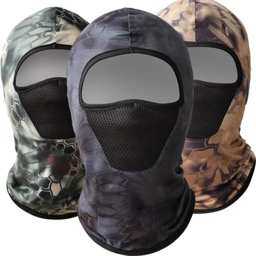 Tactical Camouflage Balaclava Full Face Mask CS Wargame Army Hunting Cycling Sports Helmet Liner Cap Military Multicam CP Scarf