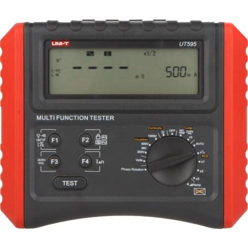 UNI-T UT595 Multifunction Loop Testers Earth Ground Line Loop Impedance Tester Insulation Resistance Meter w/RCD Protection