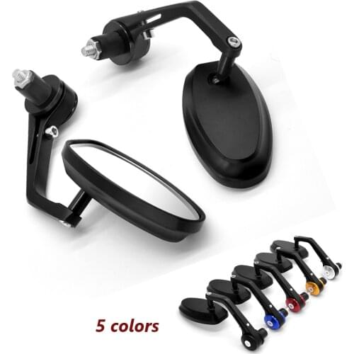 Universal Motorcycl Handle Bar End Rearview mirror 7/8" For Kawasaki ZZR600 Z900 Z650 VERSYS 1000 VULCAN/S 650cc Z750