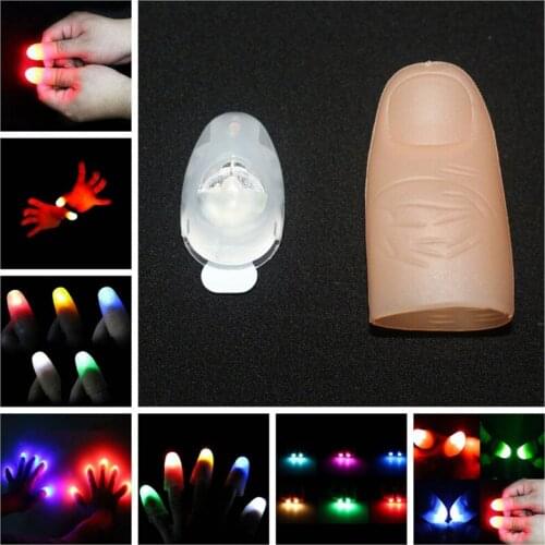 2Pcs Magic Super Bright Light Up Thumbs Fingers Trick Appearing Light Close Up