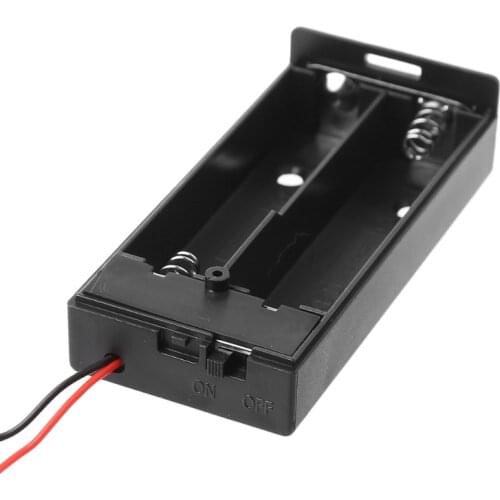3.7V 2x 18650 Battery Holder Box Storage Case Container With Cable ON/OFF Switch