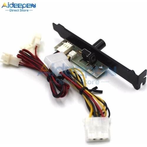 DC 12V 3 Channel Computer Cooler Cooling Fan Speed Controller For CPU Case HDD VGA Fan Support 3 Pin 4 Pin Slot