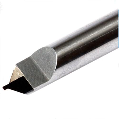 Diamond PCD Acrylic engraving tools carbide milling polishing end mill of 6 mm cnc cutter for processing PVC ABS Nylon PC PE PP