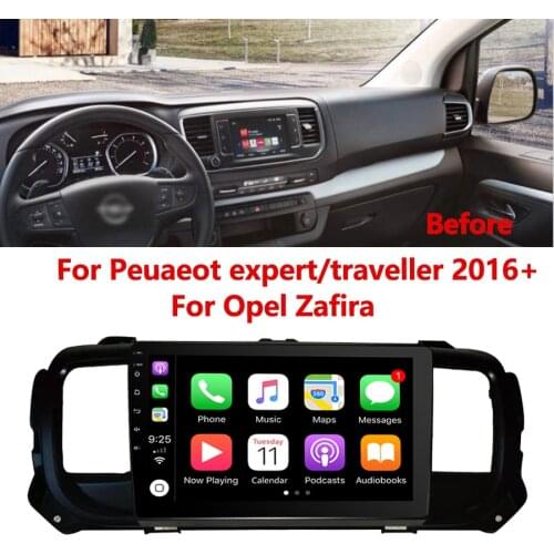 Car Radio Multimedia Video Player Navigation GPS For Opel Zafira For Peuaeot Expert/traveller 2017 2018 2020 Android Navigation