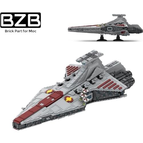 BZB MOC Star Series 43186 Venator-Class Republic Attack Cruiser Building Block Model Home Decoration Kids DIY Toys Best Gifts