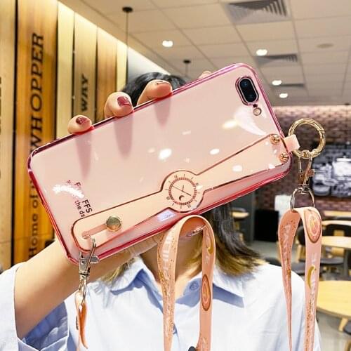 Plating Wrist Strap Case For iPhone 11 6D Ring Holder Stand Cover For iPhone 11 Pro 12 mini X Xs Max XR 6 6s 7 8 Plus SE 2020