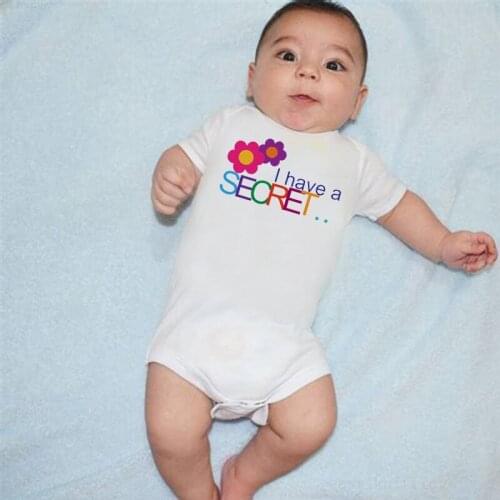 Newborn Baby Girls Boys Short Sleeve Letter Print Pattern Cotton Romper Jumpsuit Baby Clothes White Outfit