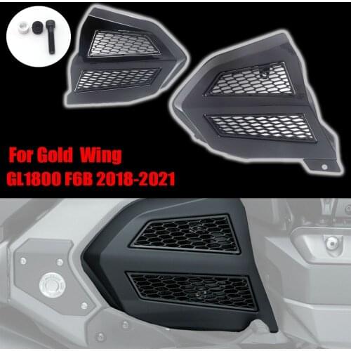 Engine Transmission Covers Chrome / Black For Honda Goldwing GL 1800 GL1800 F6B 2018-2021 2020 19 Fairing Radiator Grille Cover