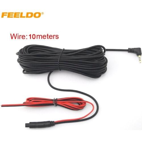 FEELDO 10meters 2.5mm TRRS Jack Connector To 4Pin Video Extension Cable For Truck/Van Car DVR Camera Backup Camera