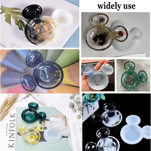 Silicone Resin Tray Molds, Irregular Mickey Head Dish Storage, Geode Agate Platter Epoxy Resin Casting Resin Tray Molds