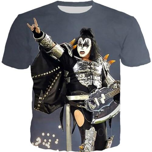 CLOOCL New Summer Rock Singer KISS Band 3D Print Men Women T Shirt Harajuku Casual Streetwear Style Pullover Tops Drop Shipping