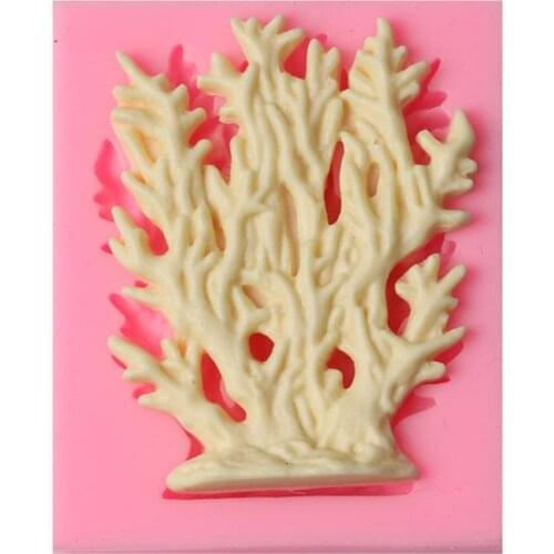 Coral shaped 3D Reverse sugar molding fondant cake silicone mold for polymer clay molds pastry candy decoration tools