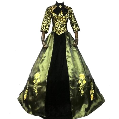 New Arrival Cinderella Stepmother Embroidery Cosplay Costume Fancy Carnival Halloween Christmas Party Costumes Dress