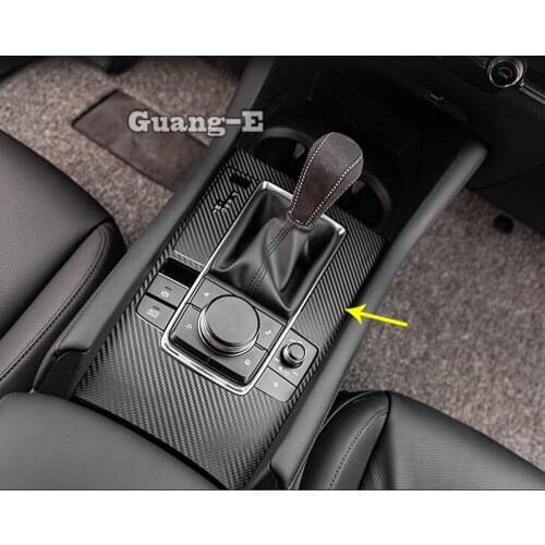 For Mazda 3 Mazda3 Axela M3 2019 2020 2021 Car Stick Body Cover Inner Middle Front Shift Stall Paddles Cup Frame Trim 1pcs