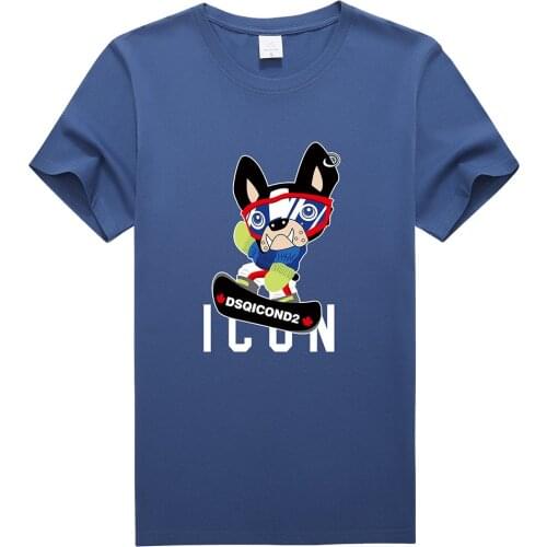 Dsq2 summer style new Fashion 100% cotton Mens womens T-shirt casual O-Neck T-shirt short sleeve tees dog logo T-shirt for
