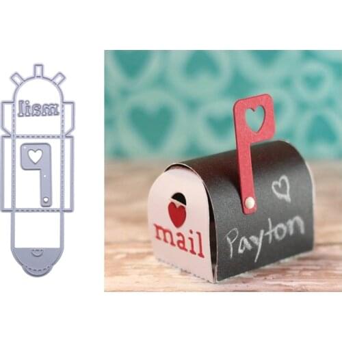 New Cute 3D Mailbox Metal Cutting Dies Stencils for DIY Scrapbooking Album Embossing Paper Cards Making Decorative Crafts