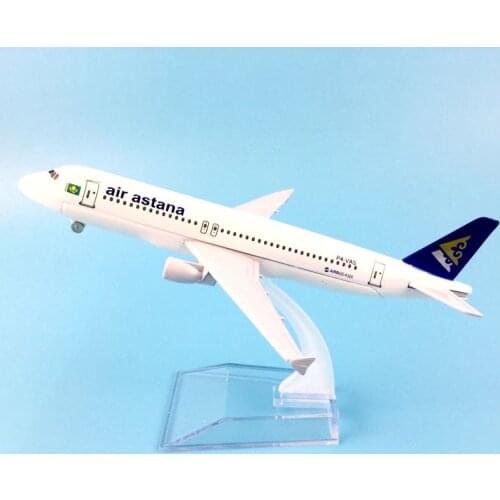 Airlines a320 air astana craft model aircraft model simulation 16 cm alloy christmas toy gift for children