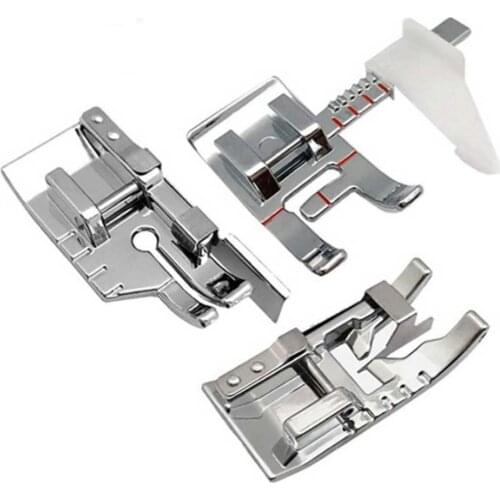 INNE 3Pcs Sewing Machine Accessories Presser Foot Press Feet Kit Set Hem Foot Spare Parts Household For Brother Singer Janome