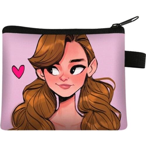 2021 New Art Girl Childrens Wallet Cute Cartoon Portable Card Bag Coin Key Storage Bag Coin Purse Porte Monnaie Femme Mini Bag