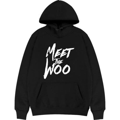New MEET THE WOO Letter Printed Kpop Hoodies Men Women Streetwear Fashion Print Sweatshirt Hoodie Harajuku Ovresized Unisex Tops