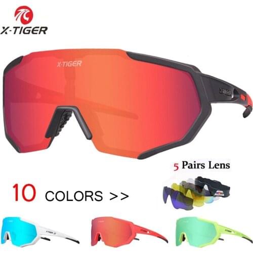 X-TIGER Polarized Lens Glasses for Riding Road Bike Glasses for Riding Cycling Sunglasses Mountain Bike Cycling Goggles