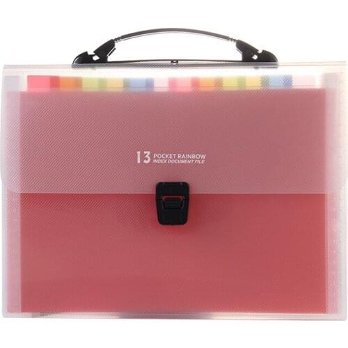 A4 Organ Bag 13 Grid Multi-layer File Bag Organ Folder Test Paper Storage Information Booklet File Folders Office Supplies