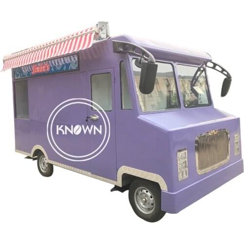 Mobile Food Cart Caravan Kitchen Stainless Steel Material Street Food Car Food Kiosk Design Coffee Truck