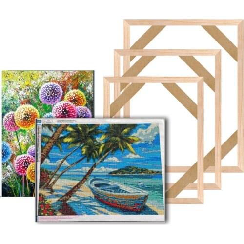 Photo Frame Wooden Wall Frame Wooden Photo Oil Painting Canvas Diamond Painting Frames Wall Art Canvas Diy Poster Drop Shipping
