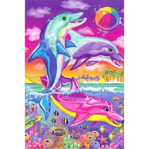 Chromati Dolphin Diamond Painting Cartoon Animal Round Full Drill 5D Nouveaute DIY Mosaic Embroidery Cross Stitch Home Decor